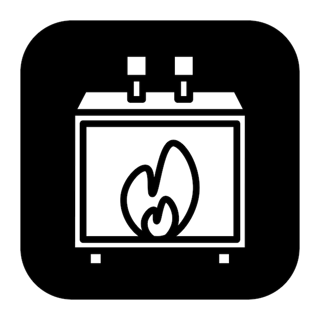 Векторное изображение иконы печи может быть использовано для добычи полезных ископаемых и ремесел
