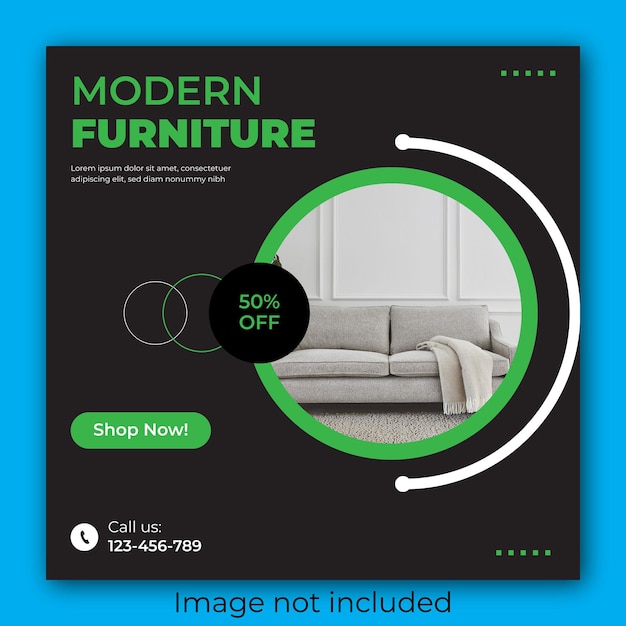 Premium Vector Furniture ad post template Premium Vector Furniture ad post template