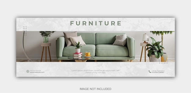 Vector furniture banner social media post template