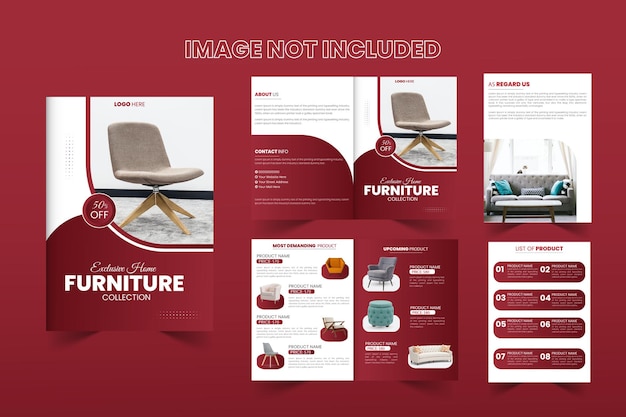 Vector furniture catalog design