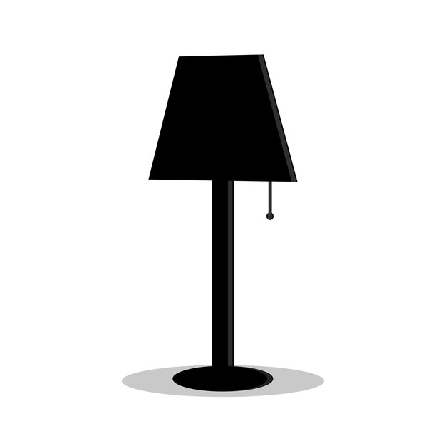 Vector furniture chandelier floor and table lamp in flat cartoon style vector illustration