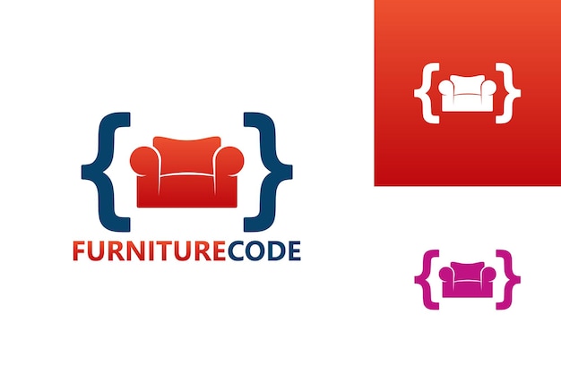 Furniture Code Logo Template Design Vector, Emblem, Design Concept, Creative Symbol, Icon