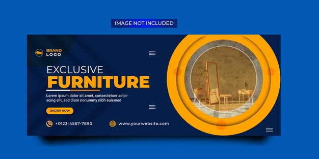 Furniture facebbok cover design and web banner design template