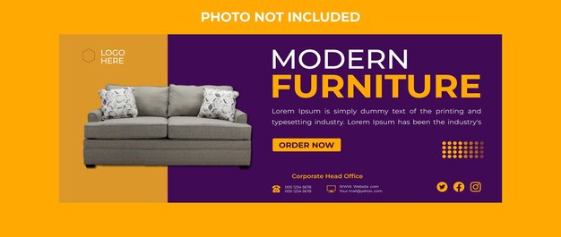 Furniture facebook banner template