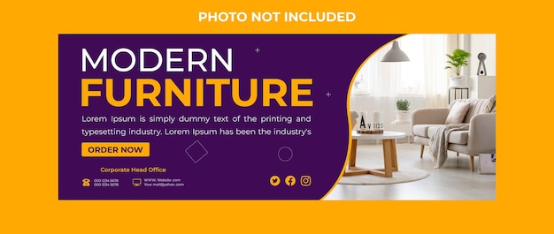 Furniture facebook banner  template