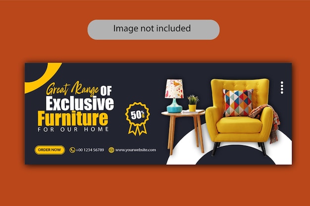 Furniture facebook cover banner template