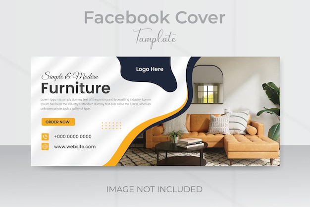 Furniture facebook cover page template.