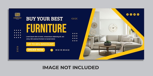 Furniture facebook cover and web banner template for business