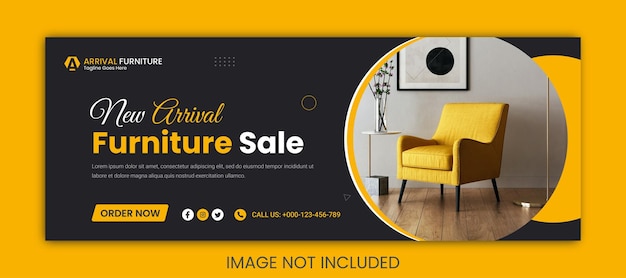 Furniture facebook cover and web banner template