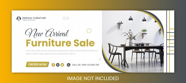 Furniture facebook cover and web banner template