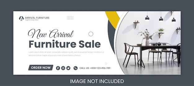 Furniture facebook cover and web banner template