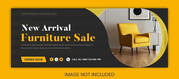 Furniture facebook cover and web banner template