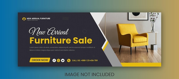 Furniture facebook cover and web banner template