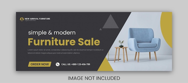 Vector furniture facebook cover and web banner template