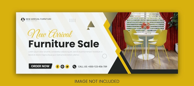 Furniture facebook cover and web banner template