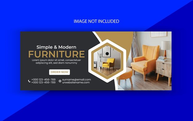 Furniture facebook cover and web banner template