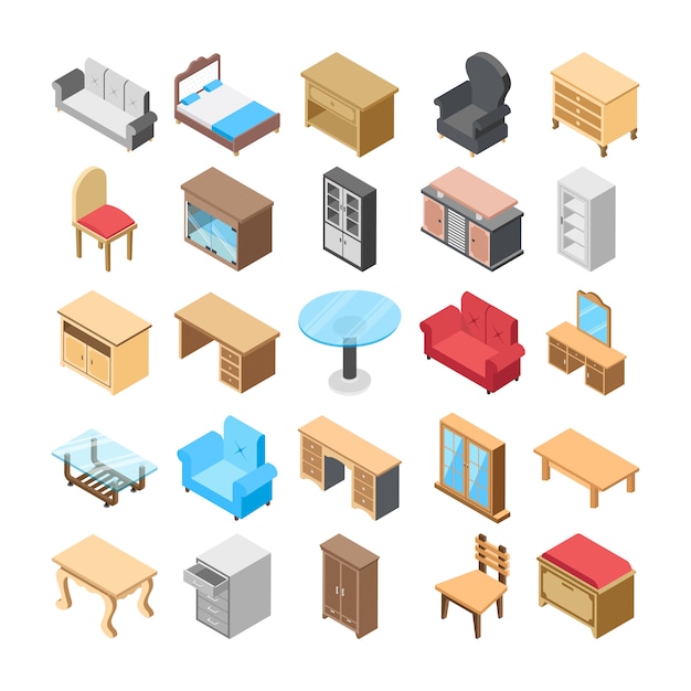 Furniture Flat Icons