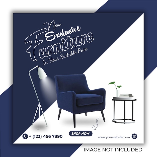 Vector furniture flyer design