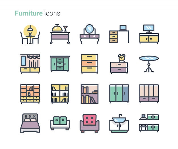 Furniture icon collection