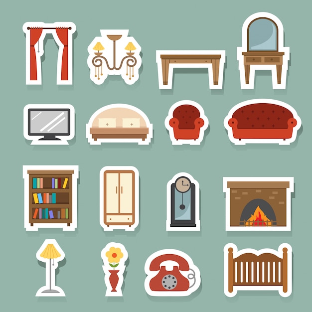 Set di icone di mobili