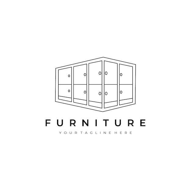 furniture illustration line art vector design logo nature indoor monoline outline linear simple