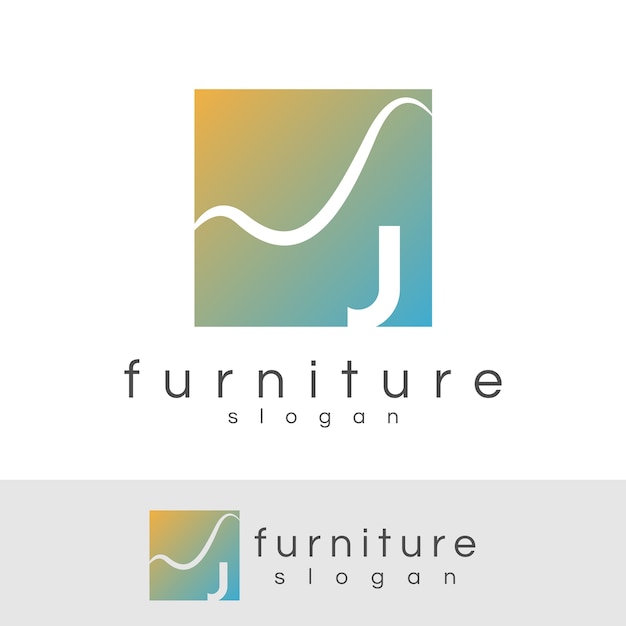 Furniture initial Letter J Logo design