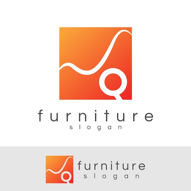 Furniture initial Letter Q Logo design