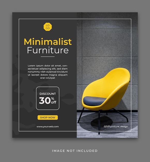 Furniture instagram post template