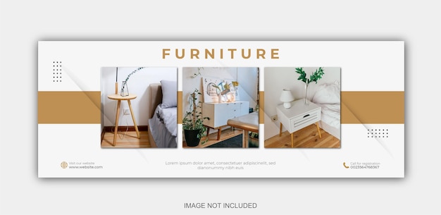 Vector furniture instagram social media post template