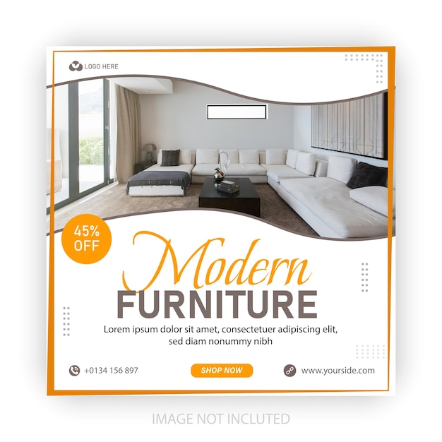 furniture instagram social media post template
