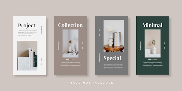 Vector furniture instagram stories template