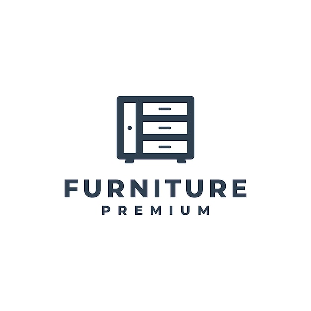 Furniture and interior design logo icon vector