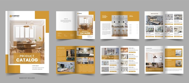 Furniture and Interior product catalog template and business brochure catalogue design