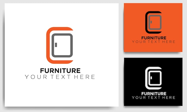 Vector furniture letter c business vector logo design template