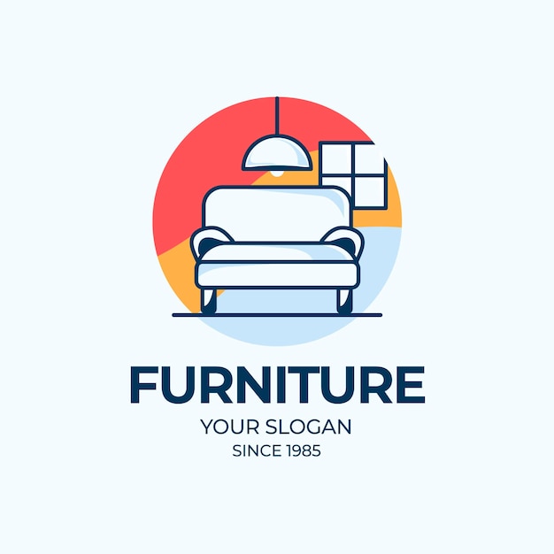 Vector furniture logo design concept