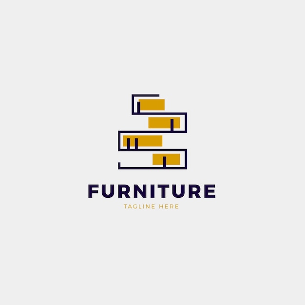 Vector furniture logo design concept