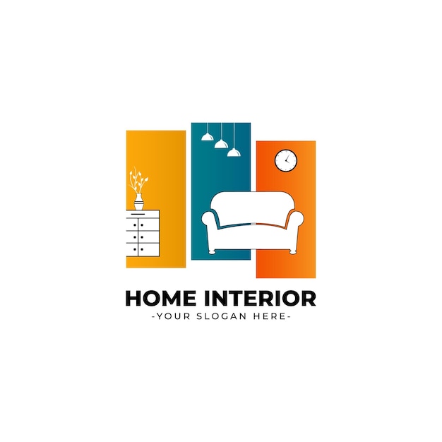 Vector furniture logo design illustration