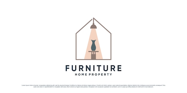 Furniture logo design inspiration for business property with creative concept Premium Vector