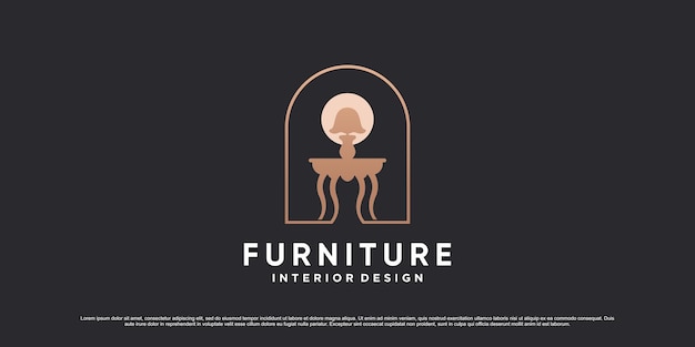 Furniture logo design inspiration for business property with creative concept Premium Vector