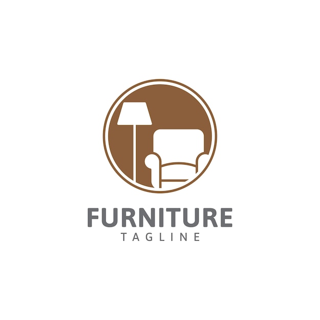 Furniture logo design vector template