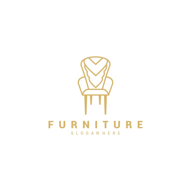 Furniture logo icon design template premium vector