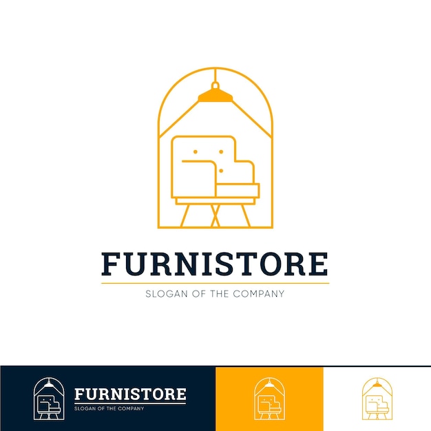 Vector furniture logo for store