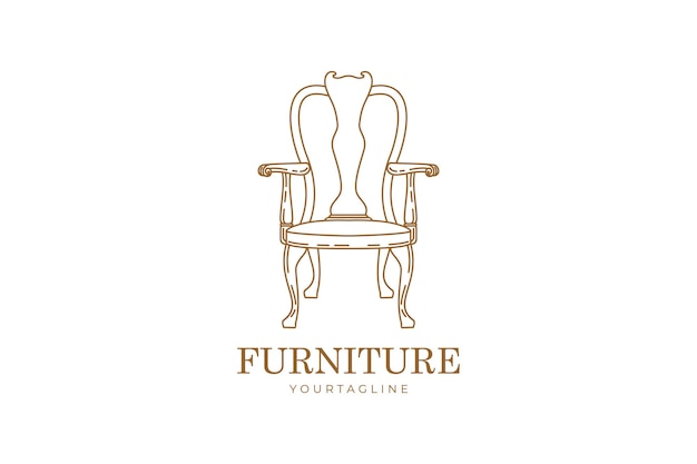 家具のロゴのテンプレートデザインベクトル