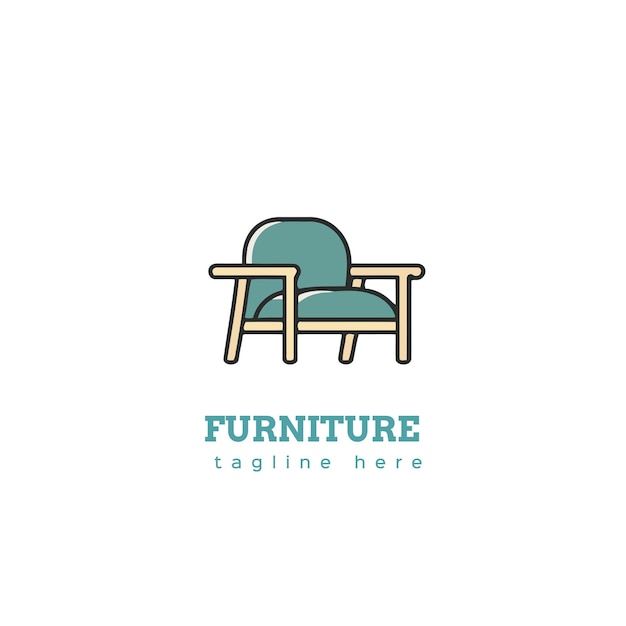 Furniture logo template Furniture logo vector icon illustration