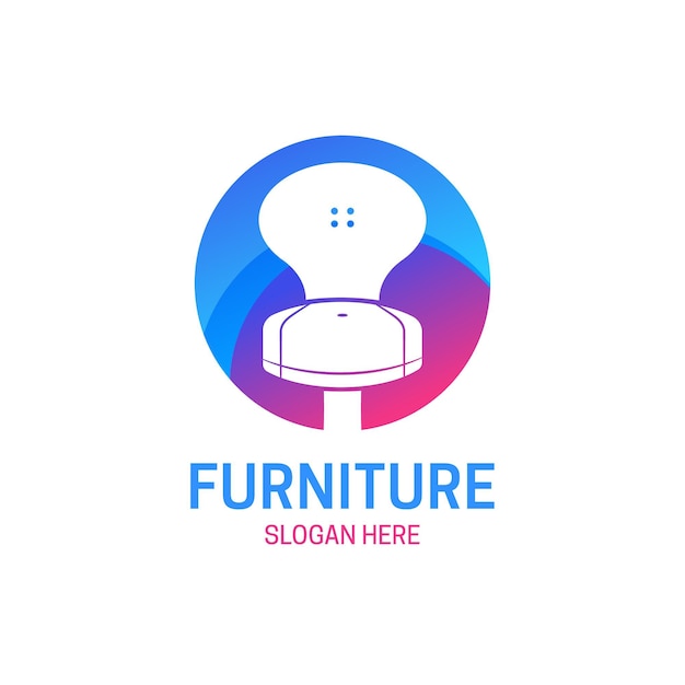 Furniture logo with chair