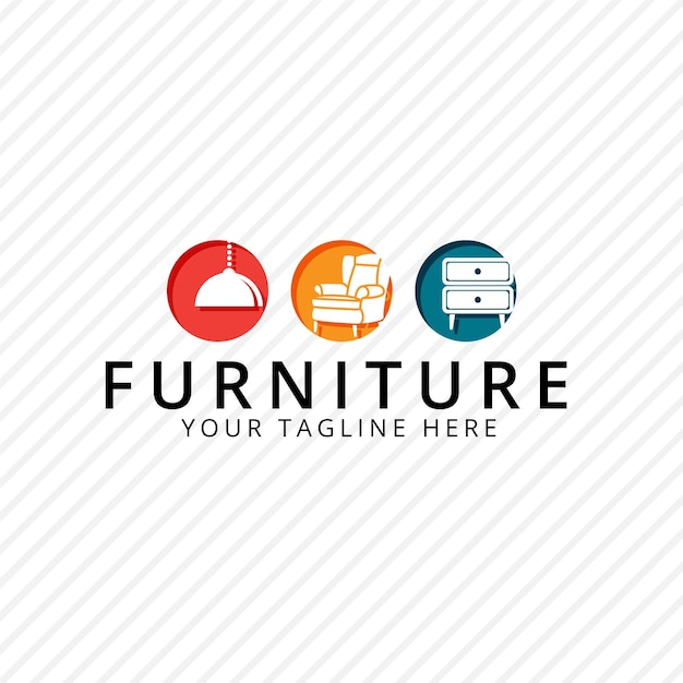 Furniture logo with furnishings