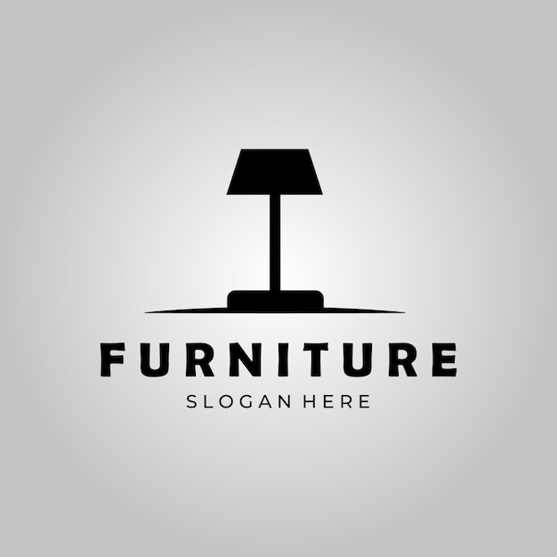 Furniture Minimalist logo vintage vector illustration design