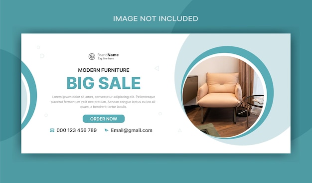 furniture sale banner template design