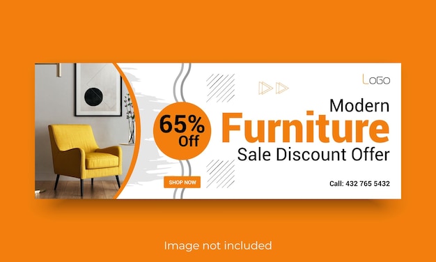 furniture sale Facebook cover banner template design