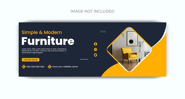 furniture sale facebook cover page design web banner for furniture product promotion sale banner